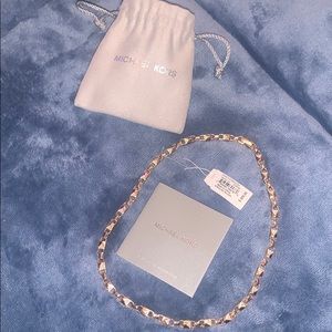 NWT Michael Kors rose gold plated necklace